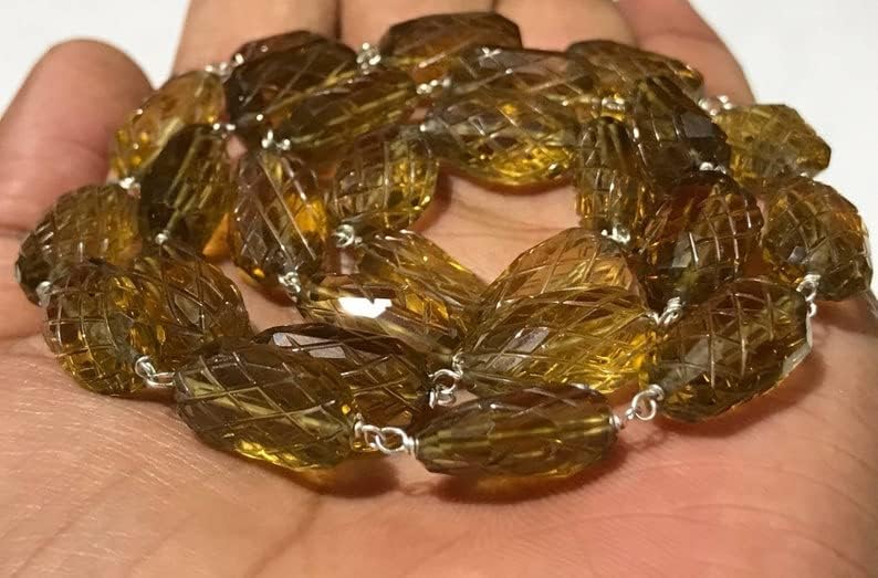 Natural Bear Quartz Nugget Faceted Beads 10X11-16MM 21 inch Long String Jewelry Making Gemstone Beads for Necklace Bracelet