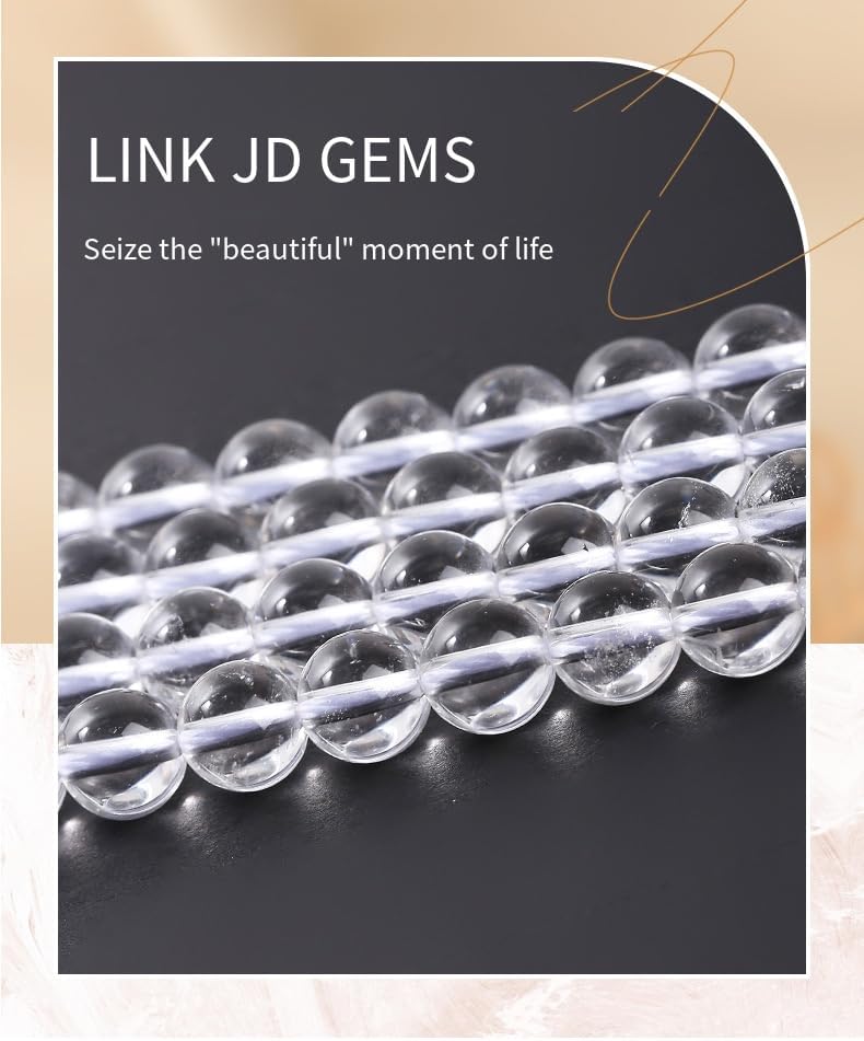 Collectible Natural White Crystal Scattered Beads - Selected high-Transparent Energy Crystals, Suitable for fine Jewelry Making(12mm (0.48in Approx. 31 pcs))