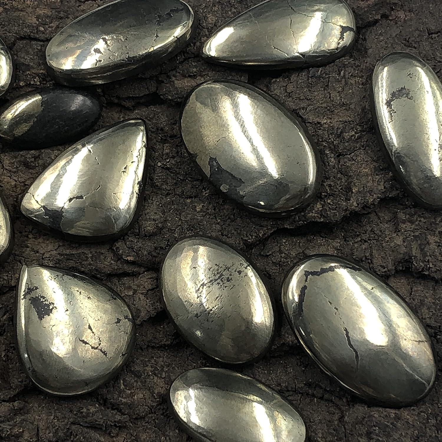 Natural APACHE GOLD Gemstone Loose Cabochon Lot For Jewelry Making, Loose Gemstone For Ring, Earring & Pendant Necklace, Jewelry Making Cabochons, Healing Gemstones