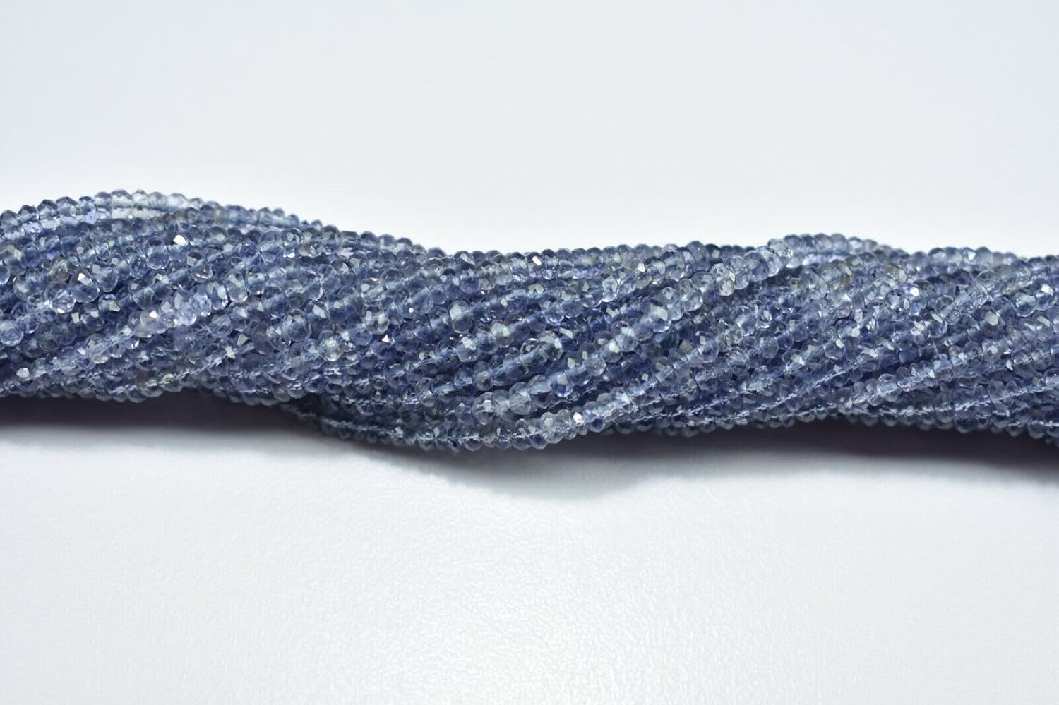 Natural Iolite Rondelle Faceted Gemstone Beads 13 Inch 50 Strand 3MM, Iolite Beads CHIK-STRD-87384