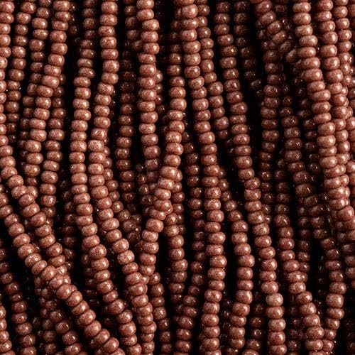 Czech Glass Seed Beads 10/0 (2.3mm Diameter) Terra Intensive Dark Brown Strung DIY Jewelry Making Beads - 500g Bulk Bag by Preciosa (Jablonex)