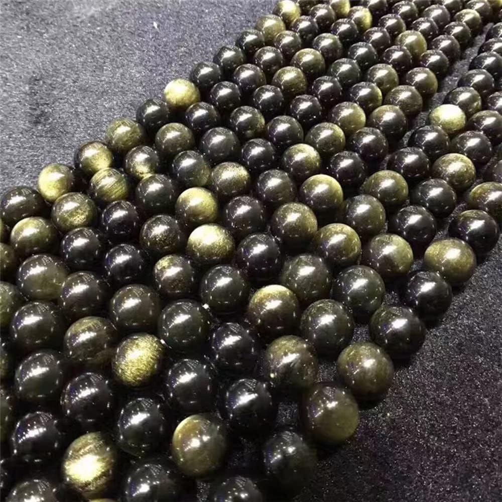 Natural Gold Obsidian Loose Beads DIY Jewelry Accessories 7A Double-Eye Gold Yaoshi semi-Finished Product 1 semi-Finished Beads (Size : 20MM)