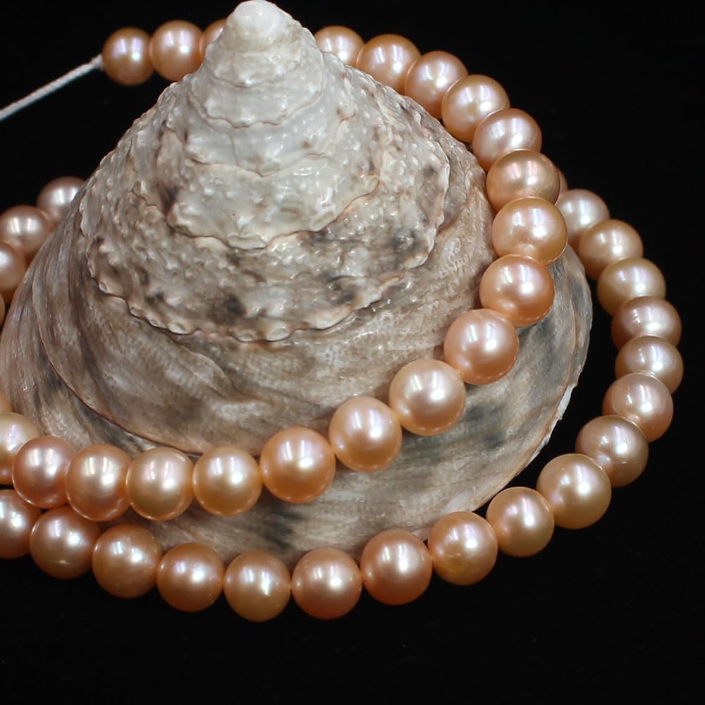 7-8mm 5A Grade Round White Pink Purple Mixed Freshwater Pearl Gemstone Beads Strand 15