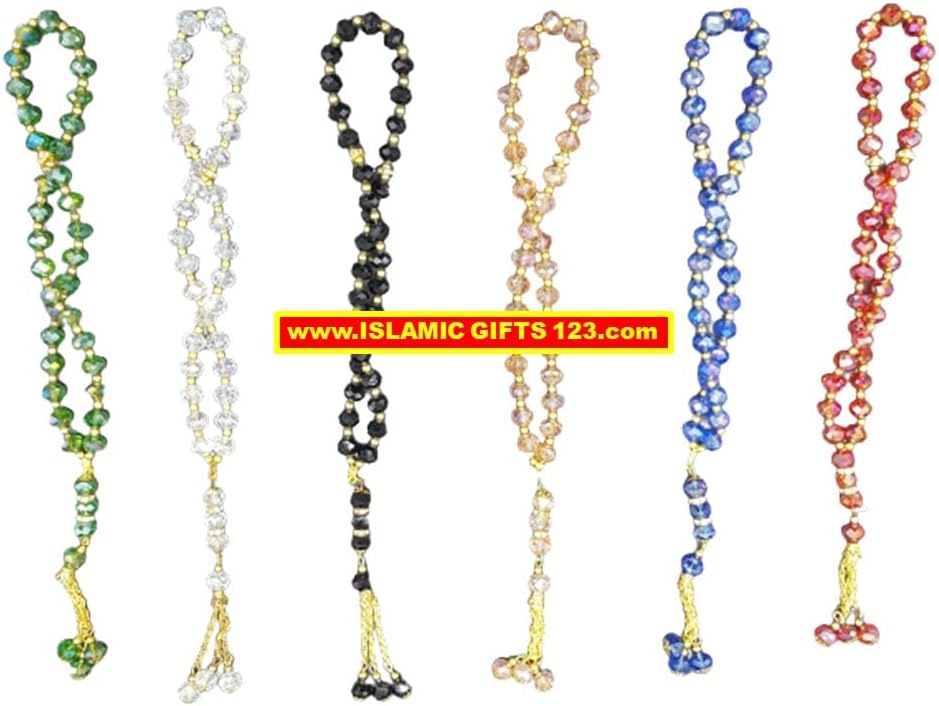 Muslim Prayer Beads [96 Pack] Islamic Prayer Beads Tasbeeh Counter misbaha Islamic Favors Islamic Wedding Favors Crystal Prayer Beads Crystal Rosery
