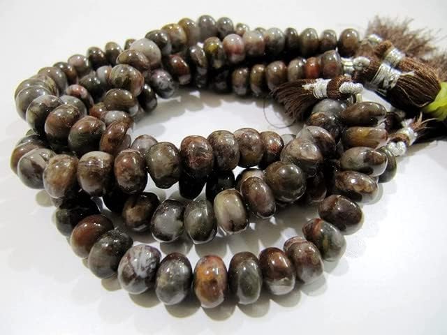Genuine Chocolate Moonstone Agate Beads/Brown Grey Natural Beads/Smooth Rondelle Beads 11-12mm Size Strand 8inch Long CHIK-STNRD-24630