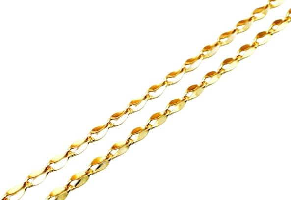 18K Pinky Gold Filled EP Chain Width 2.5mm Thickness 0.5mm Gold-Filled findings for Gold Filled Sold by Foot PGF21