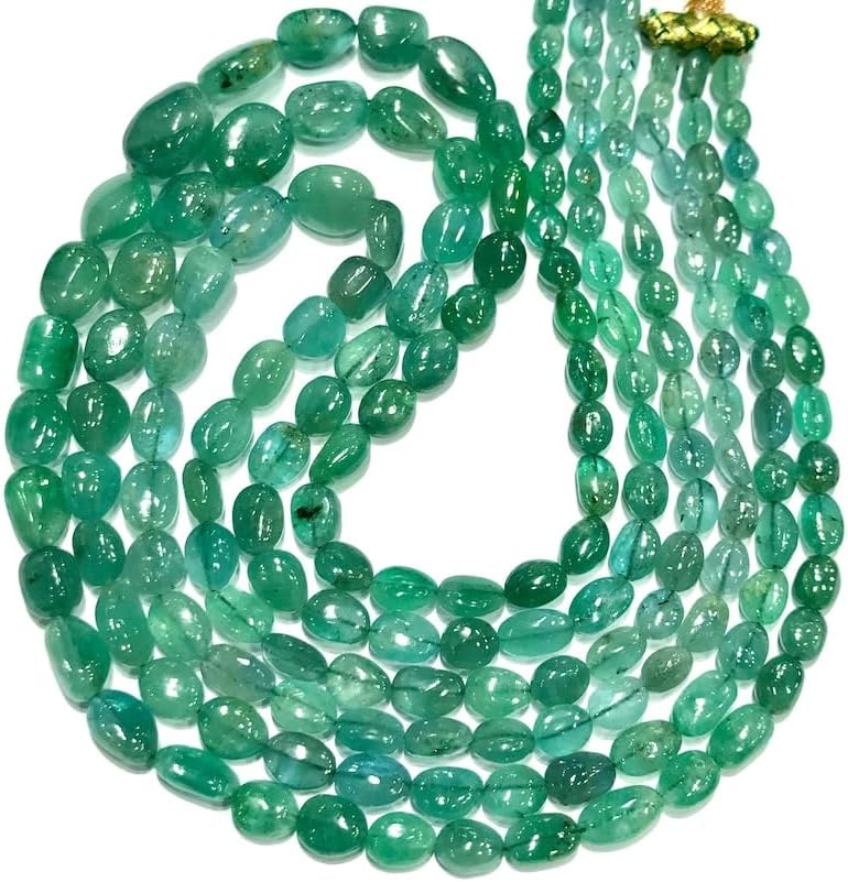 Natural Tourmaline Necklace Nuggets Smooth Beads 6-9 MM 19 inch Long String Jewelry Making Gemstone Beads for Necklace Bracelet