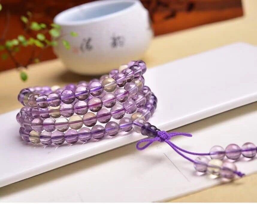 NOVAGEM 1 Pcs 108 Beads 6Mm Natural Lavender Amethyst Crystal Healing Stretch Bracelet K3780