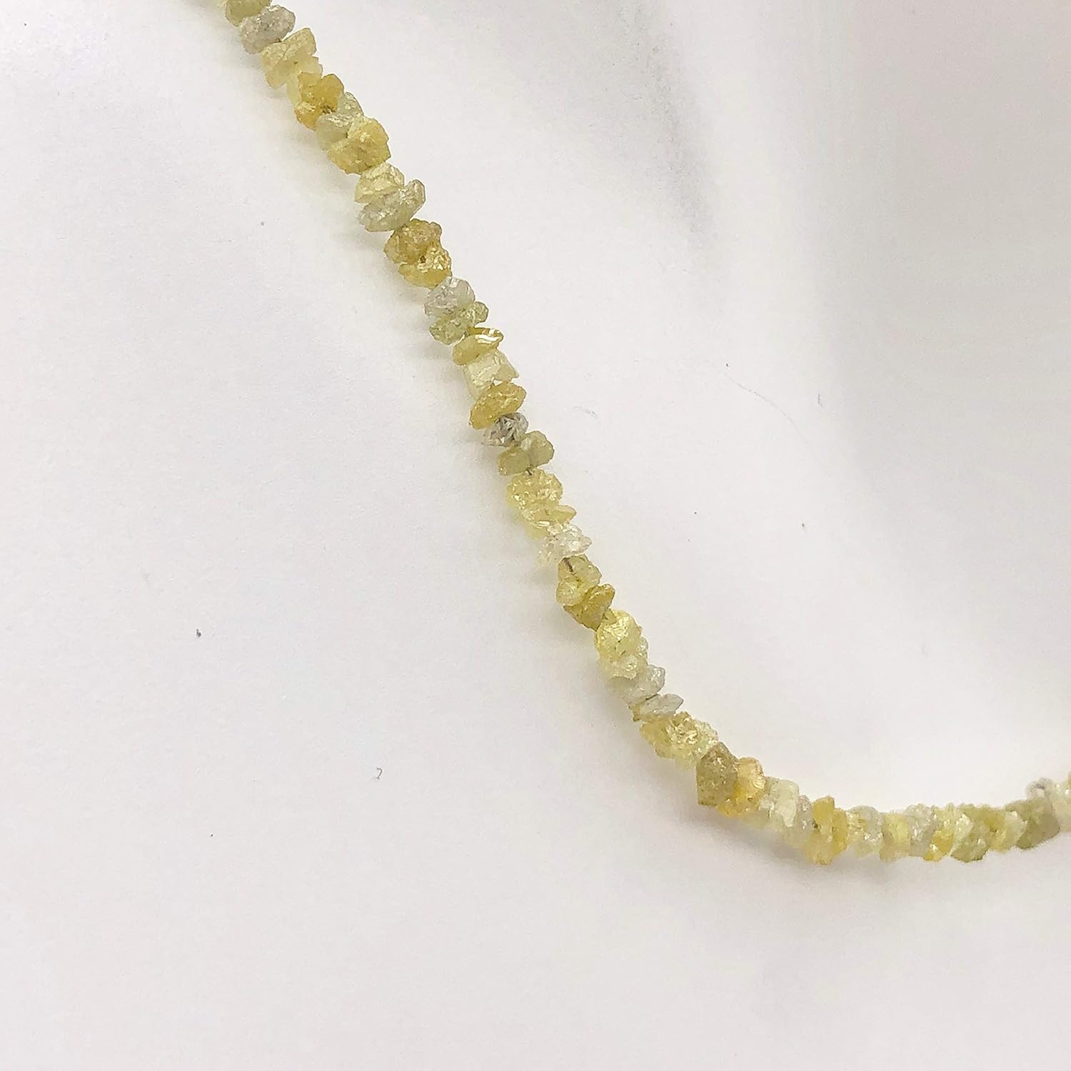 17.1cts Natural Untreated 13 inch Canary Druzy Diamond Beads 110620 for Jewelry Making