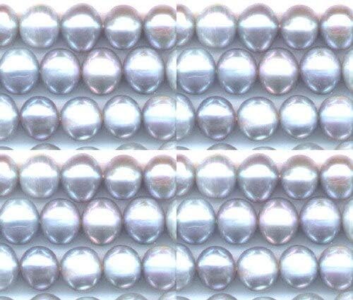 Natural Shimmering Moonlight FW Pearl Strand | 8.5 to 9.5mm | 56 Pearls | for Jewelry Making