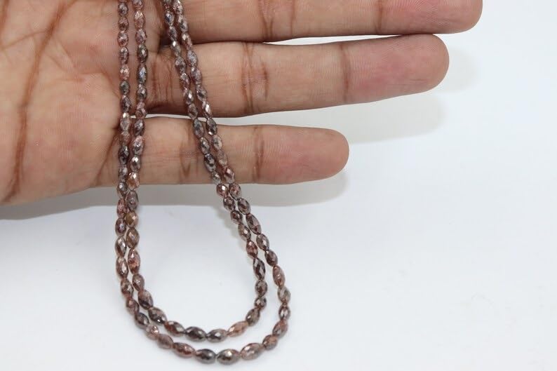 Red Diamond Barrel Shape Beads 3 * 4mm Red Diamond Faceted Oval Shape Bead Diamond Tumble Bead Natural Diamond Long Drill Beads