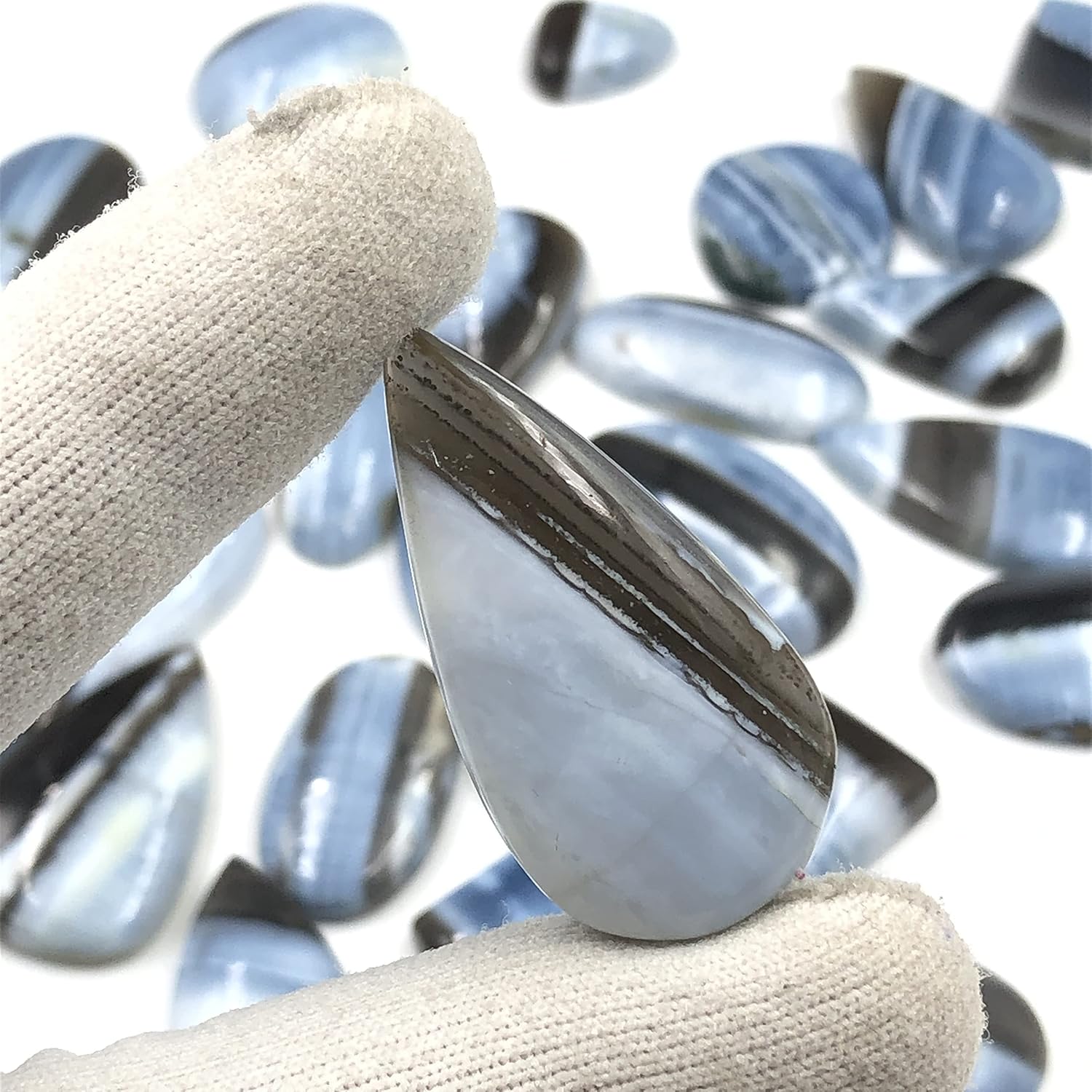 Natural BLUE OWYHEE OPAL Gemstone Loose Cabochon Lot For Jewelry Making, Loose Gemstone For Ring, Earring & Pendant Necklace, Jewelry Making Cabochons, Healing Gemstones