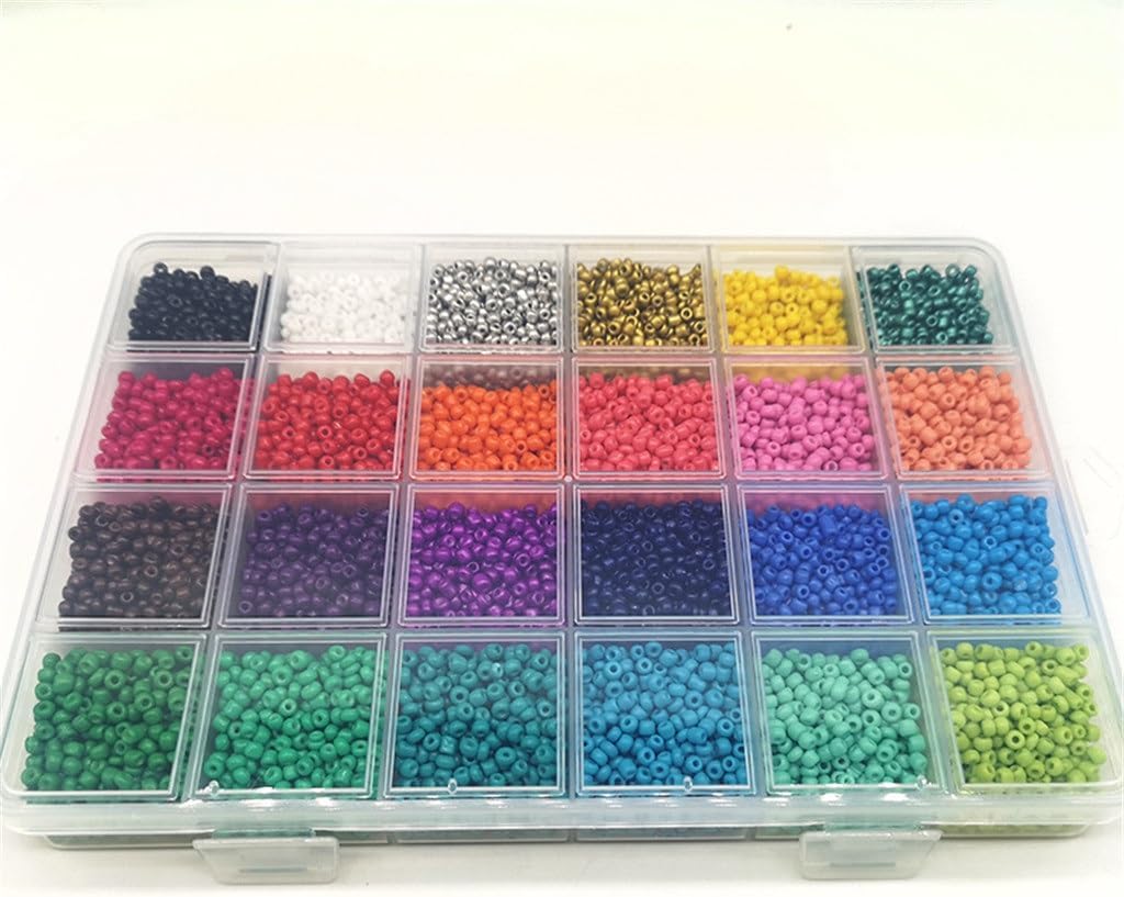 24 Grams of Rice Beads Boxed DIY Handmade Materials Colorful Millets Glass Combination Set Accessories