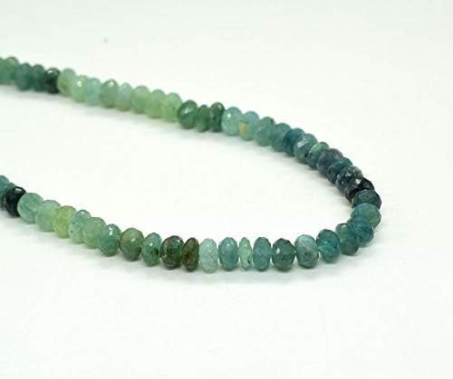 FG | Rare Natural Grandidierite Faceted Rondelle Shape Beads 7-7.5 mm 15