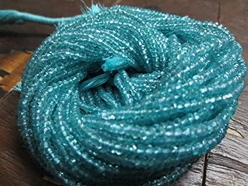 100 String lot Natural Apatite Rondelle Beads Facited 3.50 mm 14