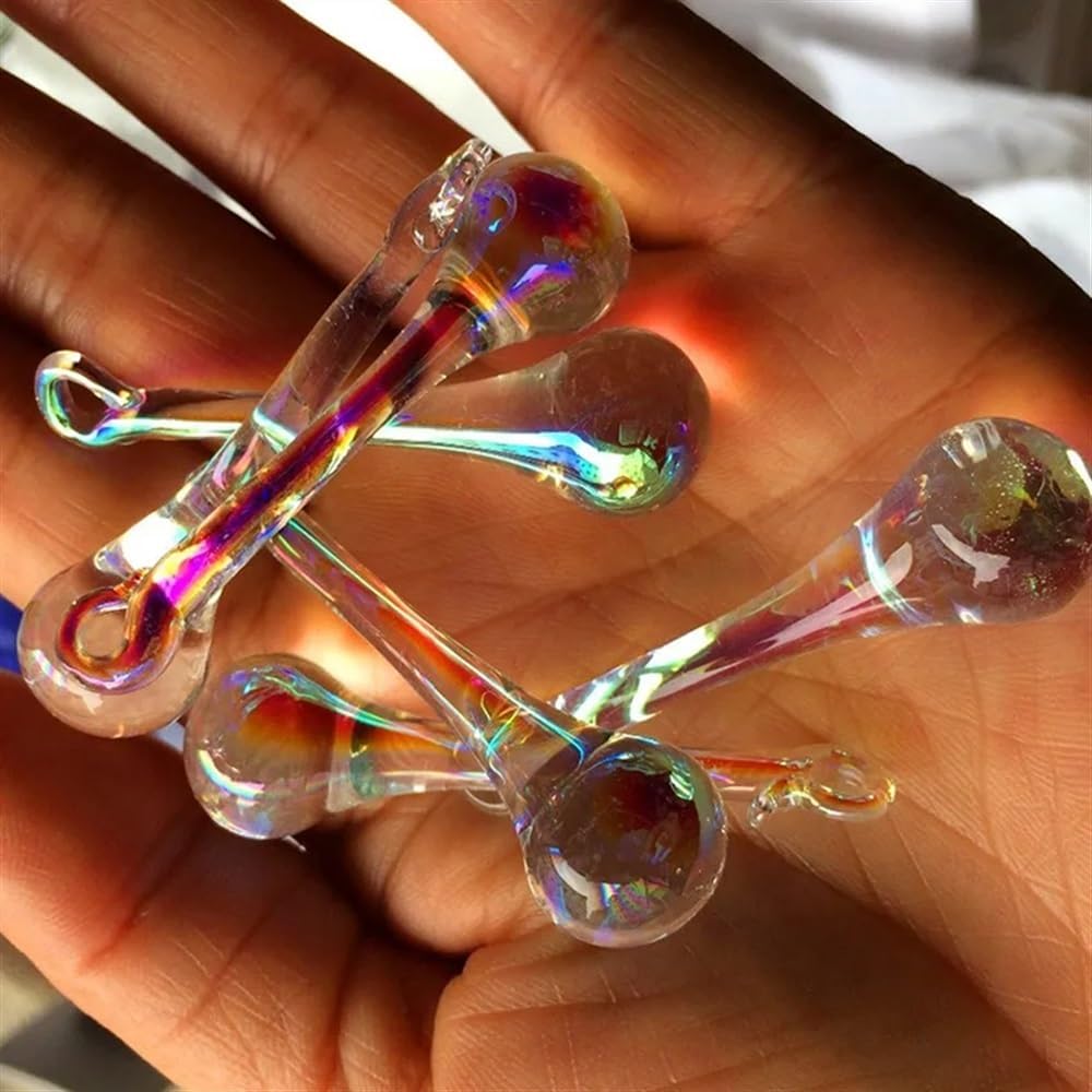 Hanging Crystals Prisms 300pcs Clear AB 16 * 60mm Crystal Chandelier Parts Beads Hanging Pendants Decor Hangings Crystals for Decoration