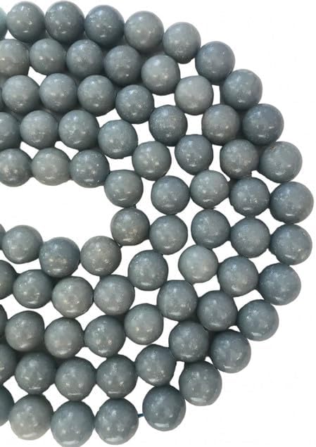 13 inch Strand of gem angelite 12mm Round Smooth Beads. angelite Beads Strand for Jewelry Making CHIK-STRD-55496