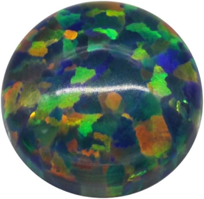 10Pcs Multicolor Opal Loose Beads - Synthetic Flat Base Cabochon Gemstones for Jewelry Making - (Color: 16-C/Size: 10.0mm 10Pcs)