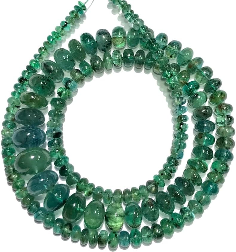 Natural Tourmaline roundelle Smooth Beads 4-9 MM 18 inch Long String Jewelry Making Gemstone Beads for Necklace Bracelet