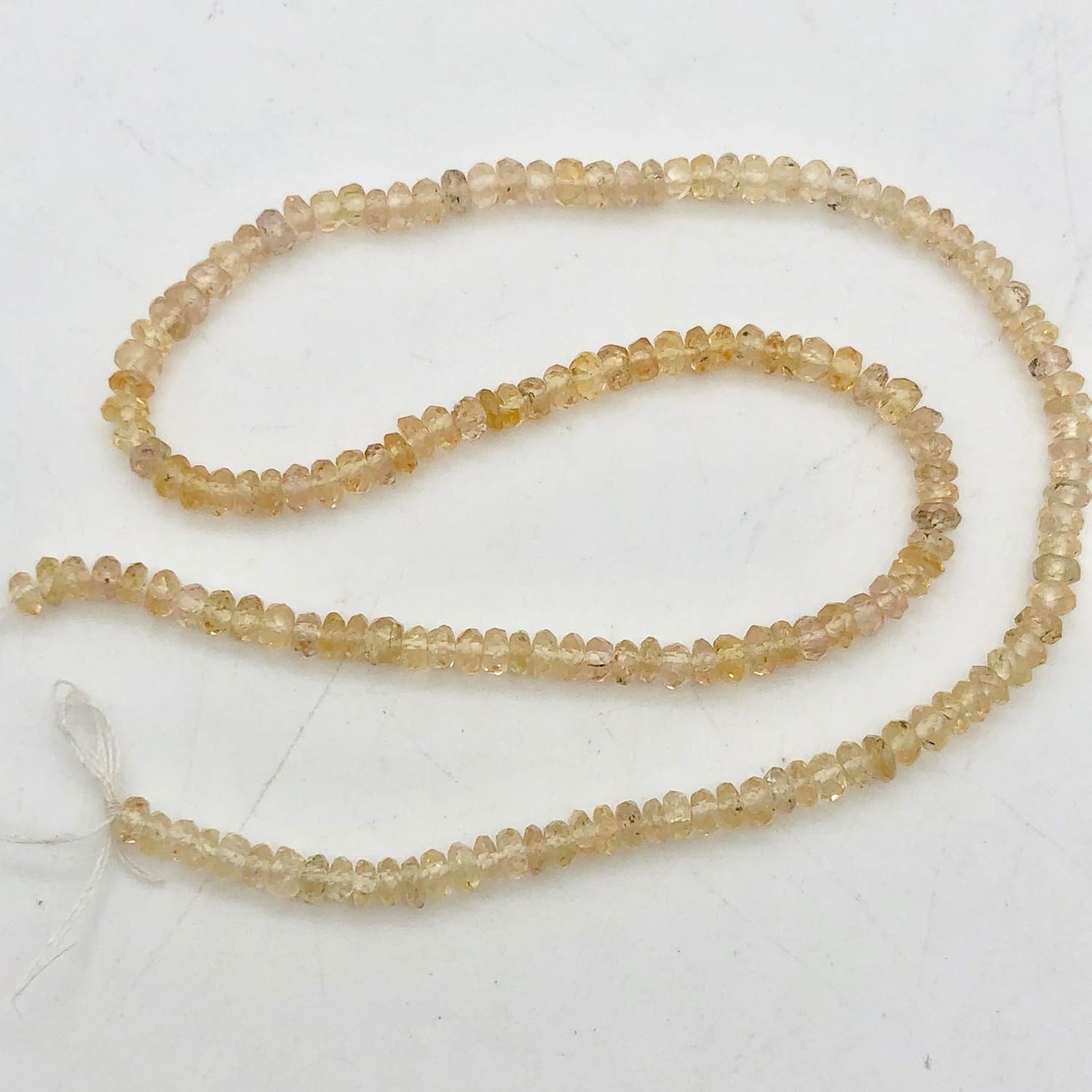 Natural Imperial Topaz Faceted 3mm Roundel Bead 11 inch Strand for Jewelry Making