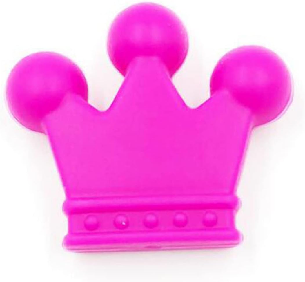 Silicone Beads 35mm Bulk for Keychain Making Colorful Silicone Beads Crown Shaped Silicone Beads for Bracelets Lanyards Necklace Jewelry DIY Crafts 20 Pieces (8)