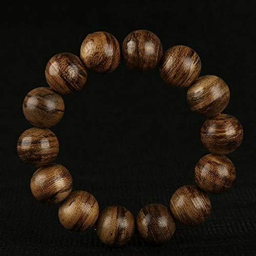 GLW Sri Lanka Genuine Natural Wild Agarwood Aloewood 15mm Malas Prayer Beads #4945