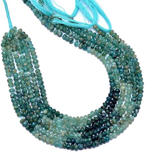 13 inch Strand of Natural gem Grandidierite, 6-7mm rondelle Faceted Beads for DIY Jewelry Making. | Beads_03701