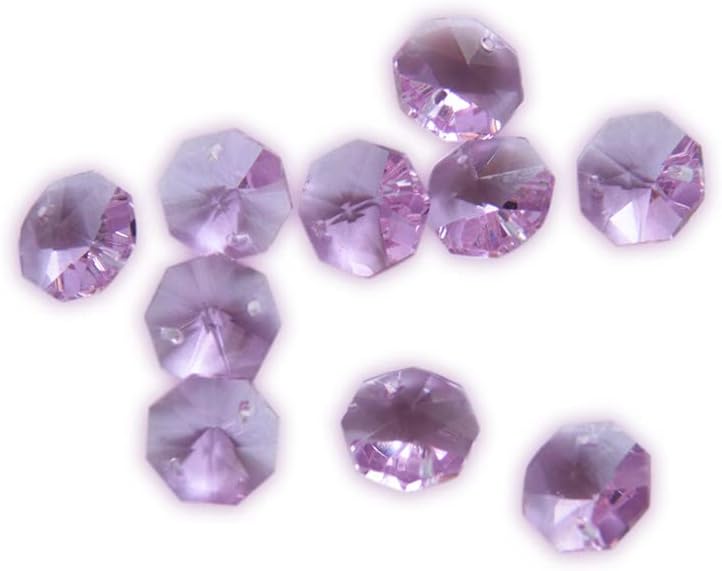 14mm Two Holes 2000pcs/Lot Glass Octagon Beads Crystal Drops For Chandelier - (Color:)