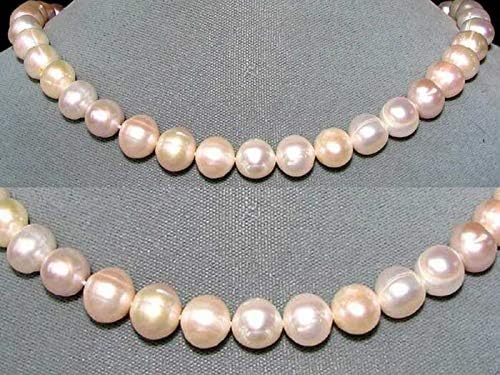Huge 9 to 10mm Natural Rich Cream Pearl Strand 103434C for Jewelry Making