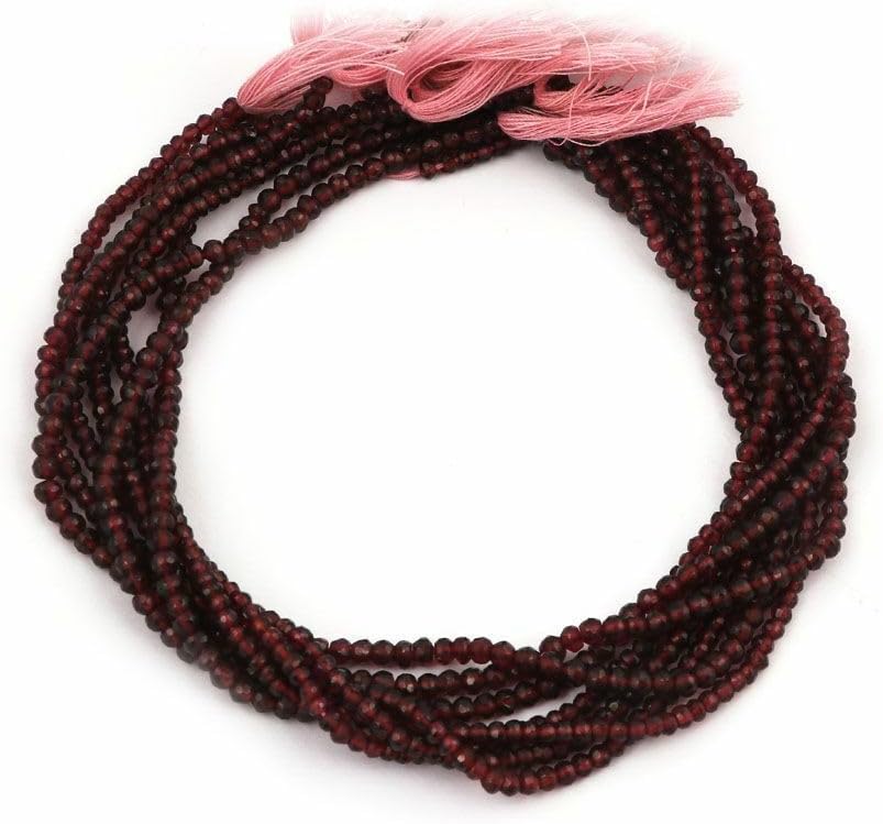 Garnet Natural Gemstone Rondelle Faceted Loose Beads 50 Strand 3-4mm 13 Inches CHIK-STRD-87855