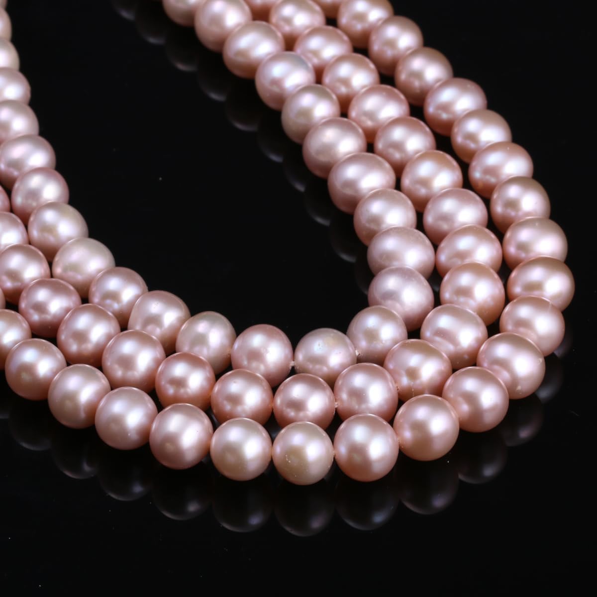 8-9mm Natural Freshwater Pearl Spacer Beads for DIY Jewelry Making - For Women's Necklaces and Accessories - (Color: White/Size: 8-9mm)