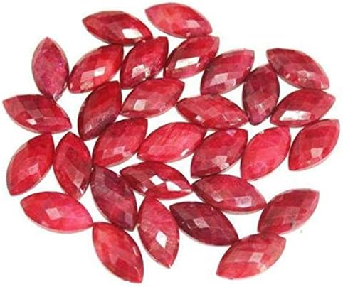 1 Strand red Ruby Puff Oval Smooth 8'' Long Strand Gemstone Beads, Jewelry Supplies for Jewelry Making, Bulk Beads, for Meditation Jewellery for Reiki Healing Mystic Gemstone 7mm to 9mm