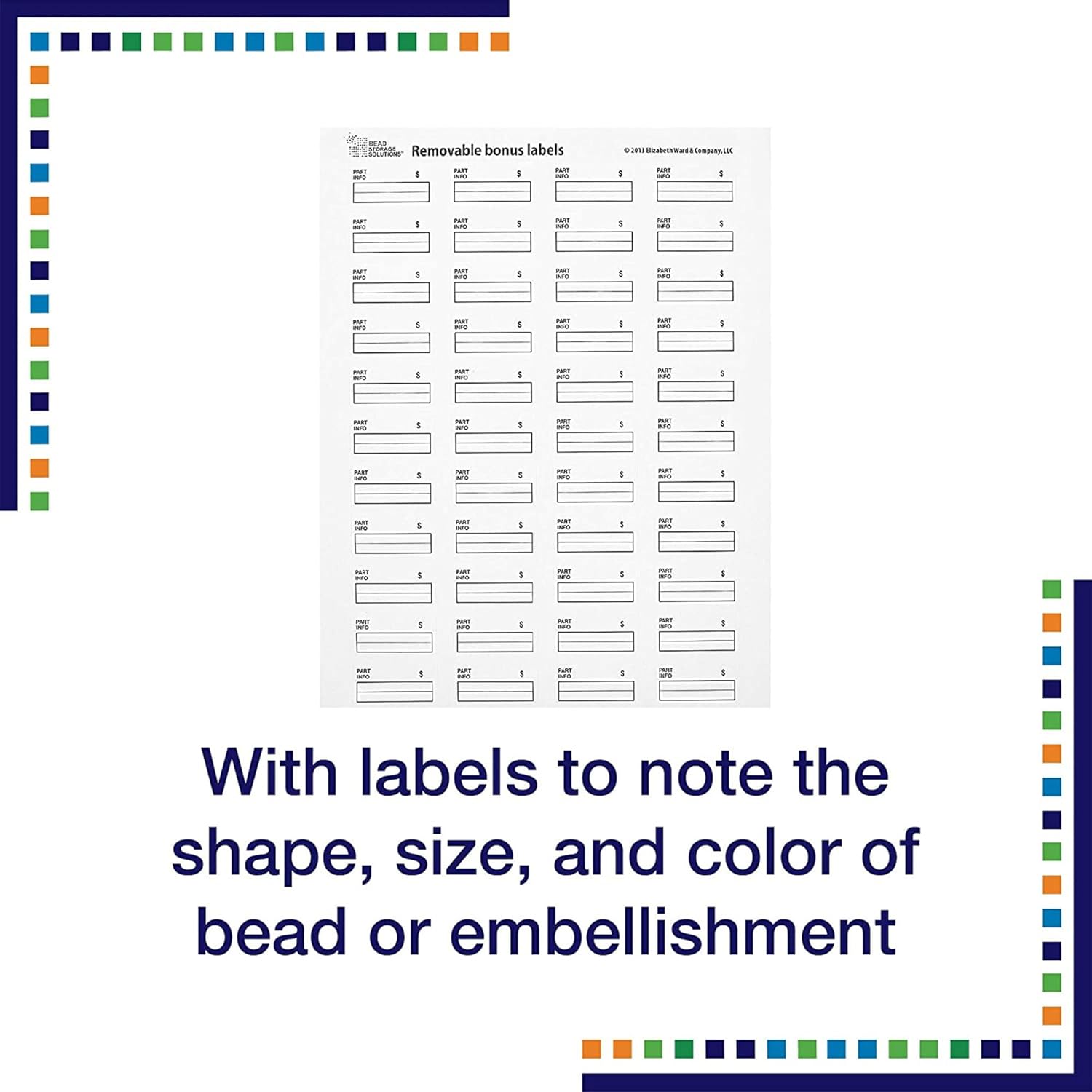 Bead Storage Solutions 45 Piece Assorted Craft Supplies Organizer and Elizabeth Ward 82 Piece Tiny Craft Supplies Organizer, Clear