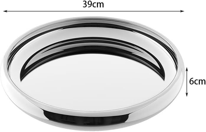 Tray Stainless Steel Dining Tray Light Luxury Western Food Tray Round Cup Kettle Storage Tray Fruit Tray Serving Trays