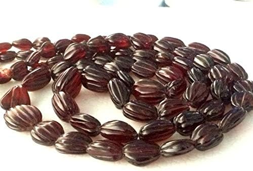 20 Inch Hessonite Garnet Hand Carved Beads, 11-19mm Natural Hessonite Garnet Nugget Beads, Hessonite Garnet Necklace, 40 Pcs