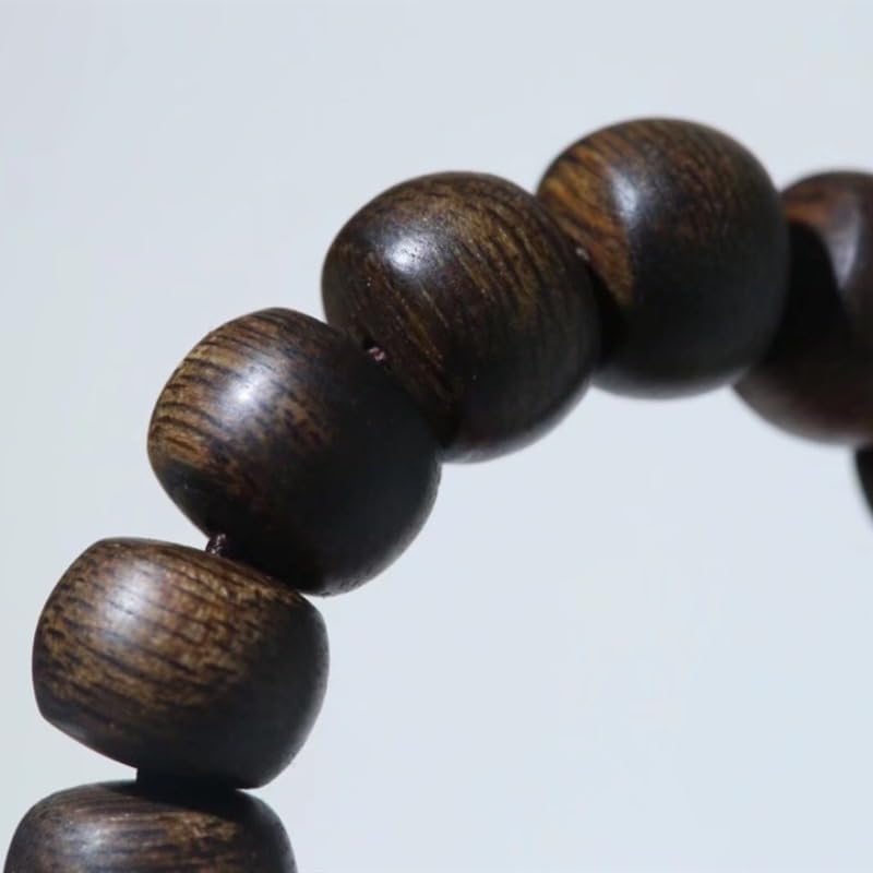 Brunei Qinan agarwood Apple Beads, 8mm*54 Beads, Nine-Part Meditation Beads with a Sweet, Cool, Milky Fragrance and Soft Qinan Texture