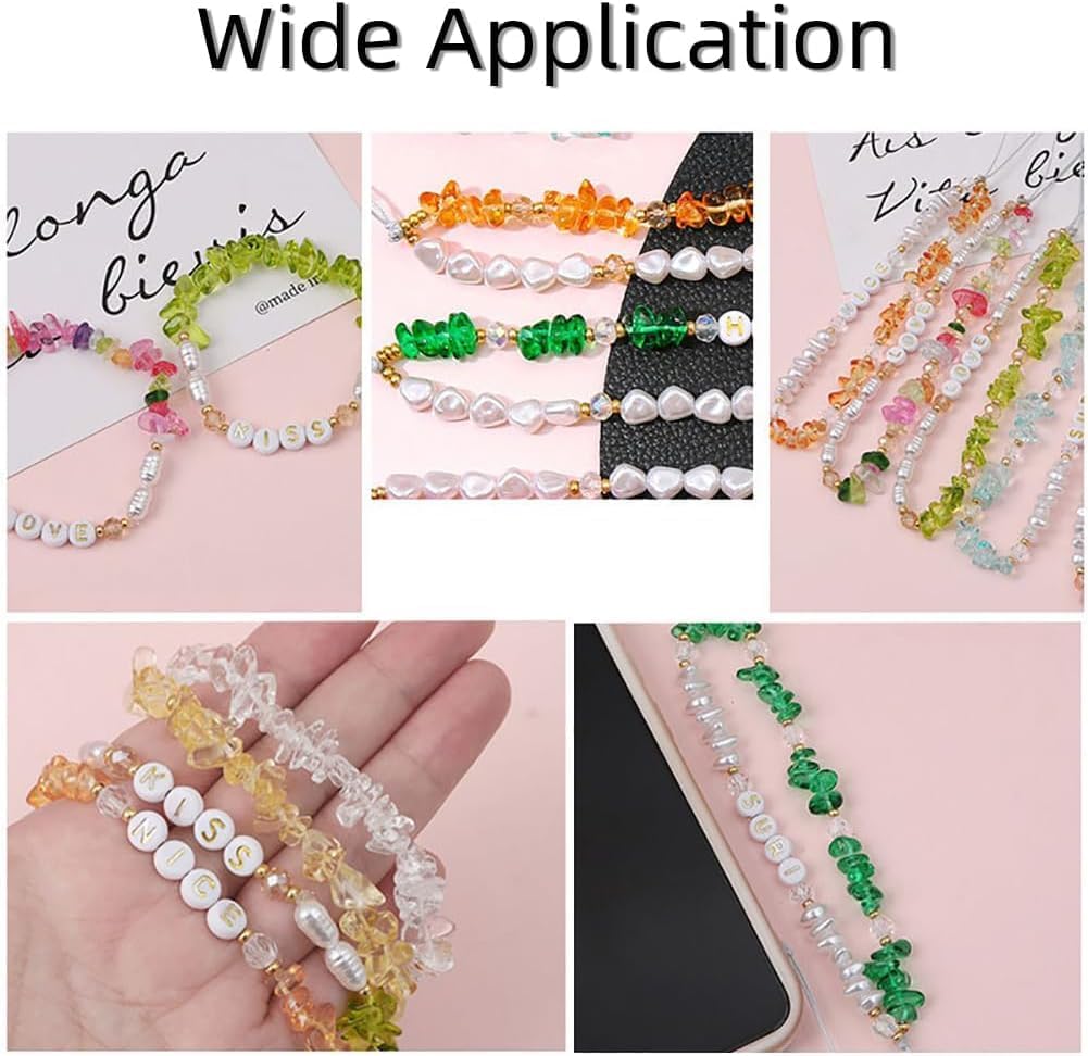 400Pcs Stone Beads for Jewelry Making,5-10 mm Loose Waist Beads Bulk for Craft, Transparent Beads Irregular Beads for Bracelets Keychain Earring,(Mixed Color,5 10 mm(1600P))
