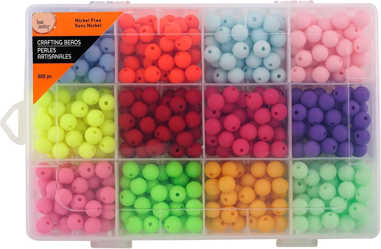 Bead Landing Multicolor Round Beads Set, 6 Packs: 600 ct. (3,600 Total)