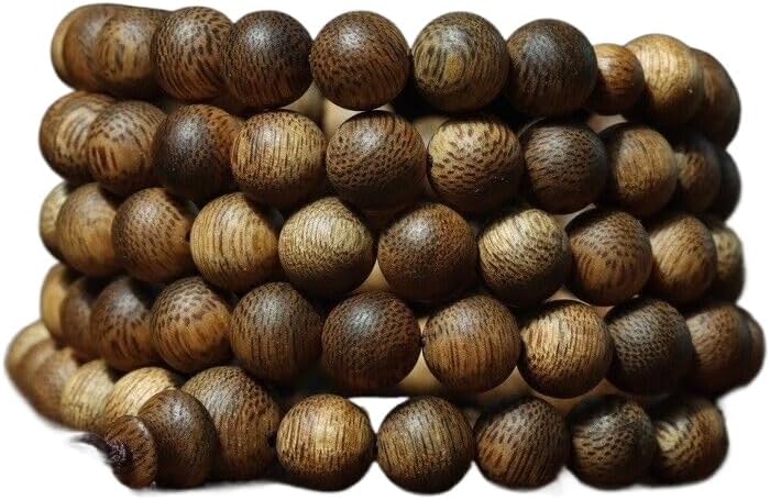 Agarwood 8mm*108pcs Hainan White Chess Sinking Rosary Beads Agarwood Buddha Beads Rosary