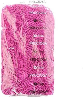 Czech Glass Seed Beads 10/0 (2.3mm Diameter) Terra Intensive Pink Strung DIY Jewelry Making Beads - 500g Bulk Bag by Preciosa (Jablonex)