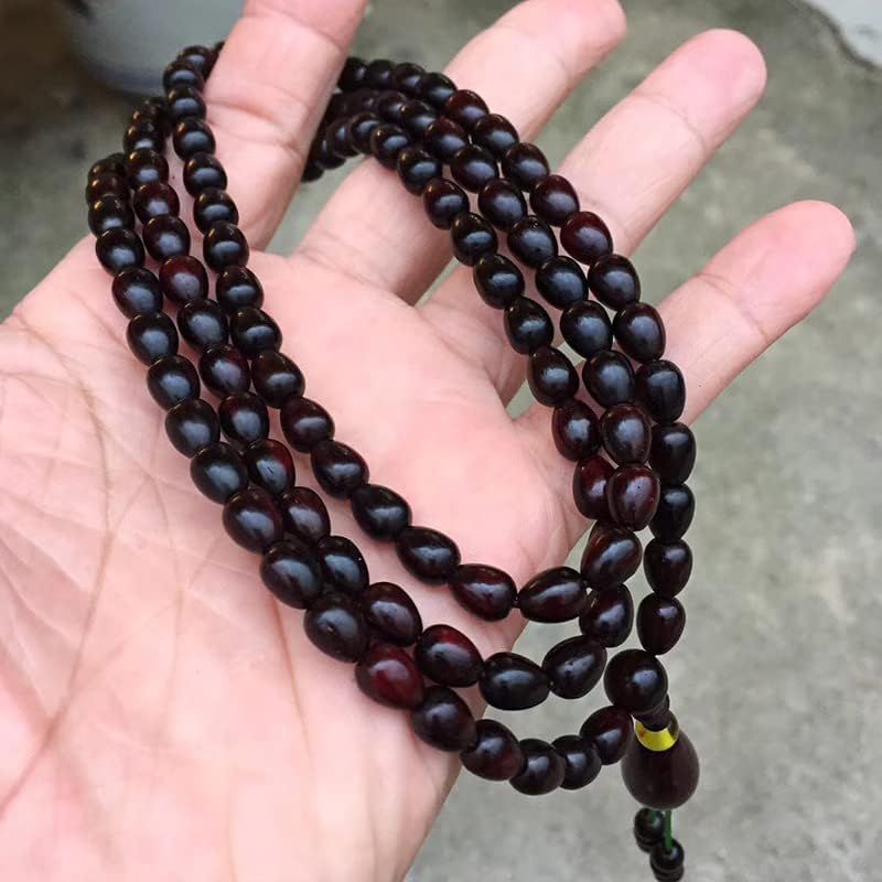 xiexuelian 小叶紫檀【水滴】6 * 8 * 108颗水滴珠佛珠手链 带星珠子圆润光滑细腻(水滴小叶紫檀)