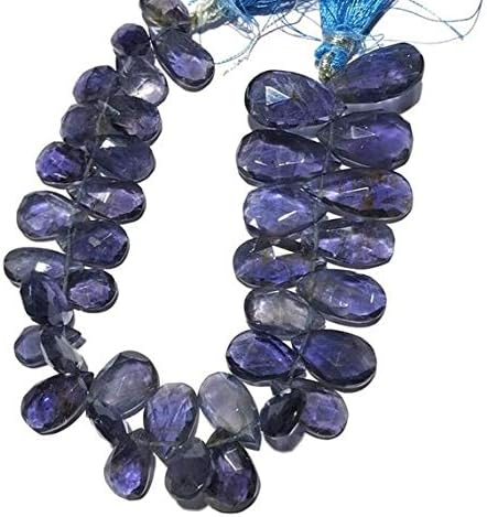 Iolite Faceted Almond Pear Beads,Iolite pear Beads,AAA Quality Iolite Faceted Almond pear Beads,Iolite Almond pear Beadsbriolettes10-21mm 8