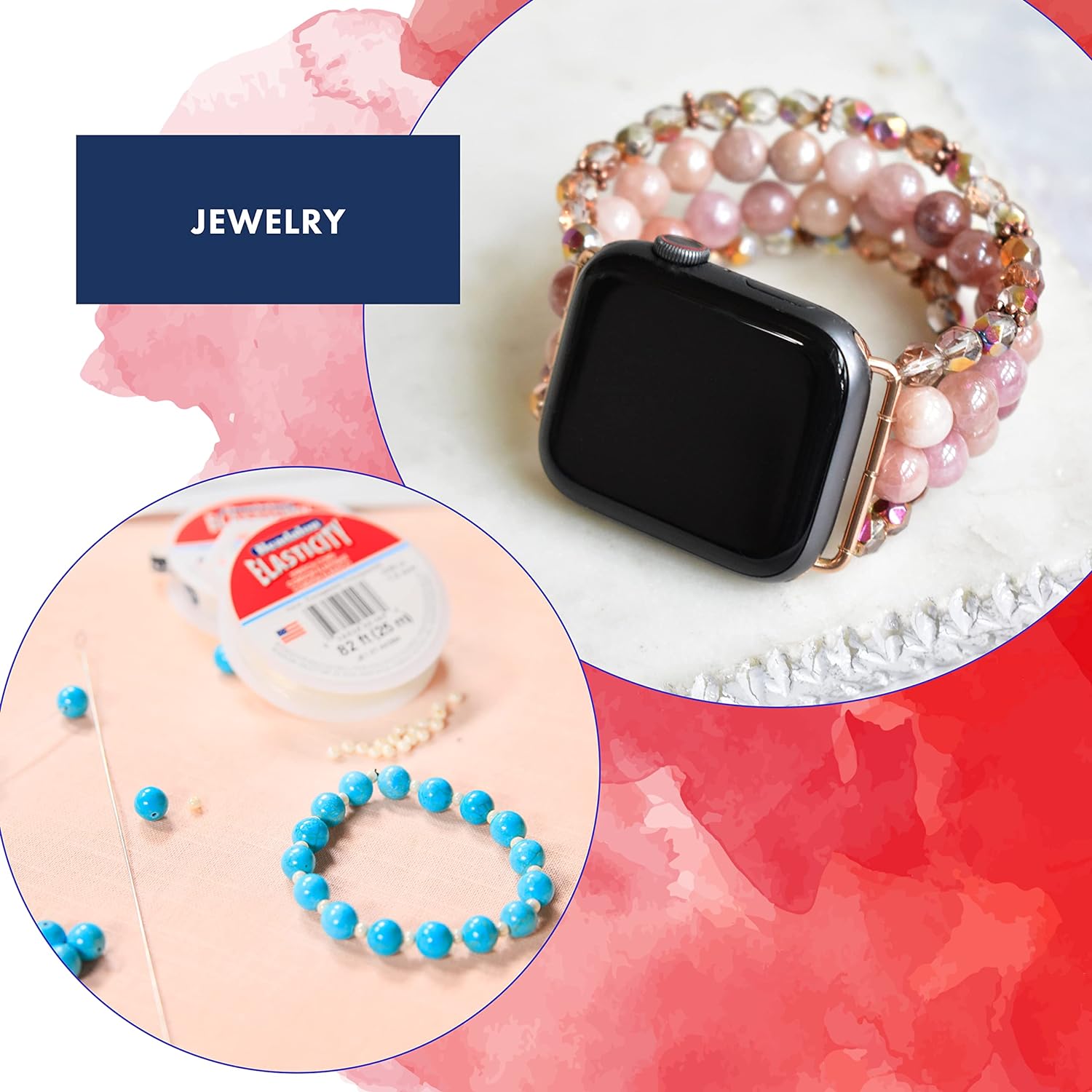 Beadalon Elasticity Stretch Cord, 0.5 mm, Clear, 500 m