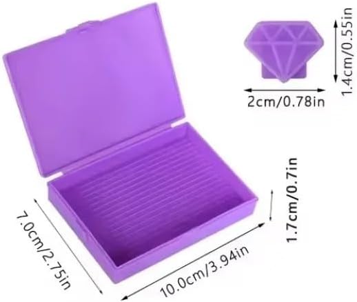15/30pcs DIY Craft Flip Top Diamond Painting Tray Art Accessories Beading Plates Drill Storage Container Plastic Embroidery(Pink,30pcs,Type2)