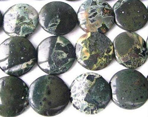 Tsunami Green Sediment Stone Pendant Bead Strand 108560 for Jewelry Making