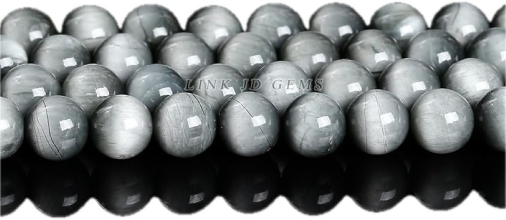Natural Eagle Eye Stone Beads - Round Loose Spacer Beads for Jewelry Making - 6mm to 12mm - DIY Necklace, Bracelet Supplies - (Color: 5 A Eagle Eye/Size: 12mm Approx. 31Pcs)