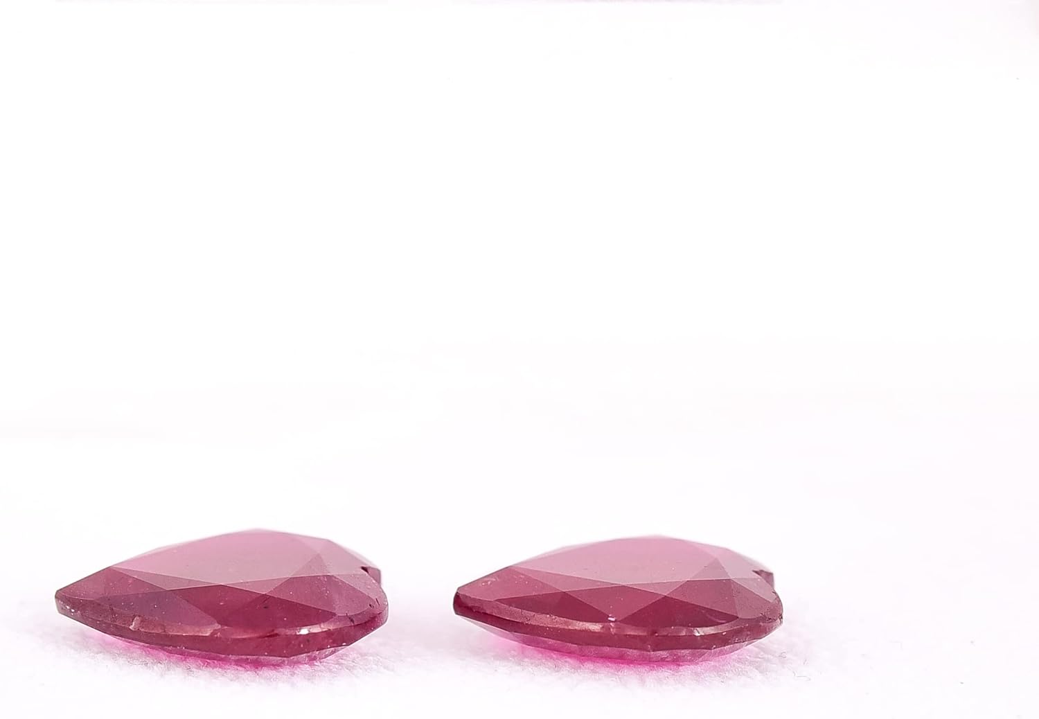 29.80 Ct Natural Pair Ruby Heart Shape Size 17.50 mm High Quality Cut Faceted loose Gemstone Best For Making Earring Jewelry