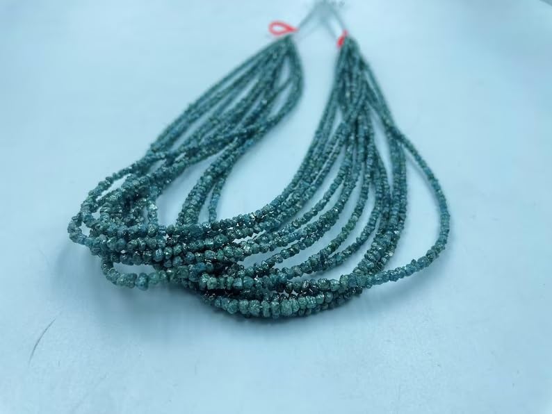 Natural Raw Blue Diamond Uncut Beads 3-3.5 mm Blue Diamond Beads Uncut Diamond Beads Blue Diamond Beads Round Shaped Beads
