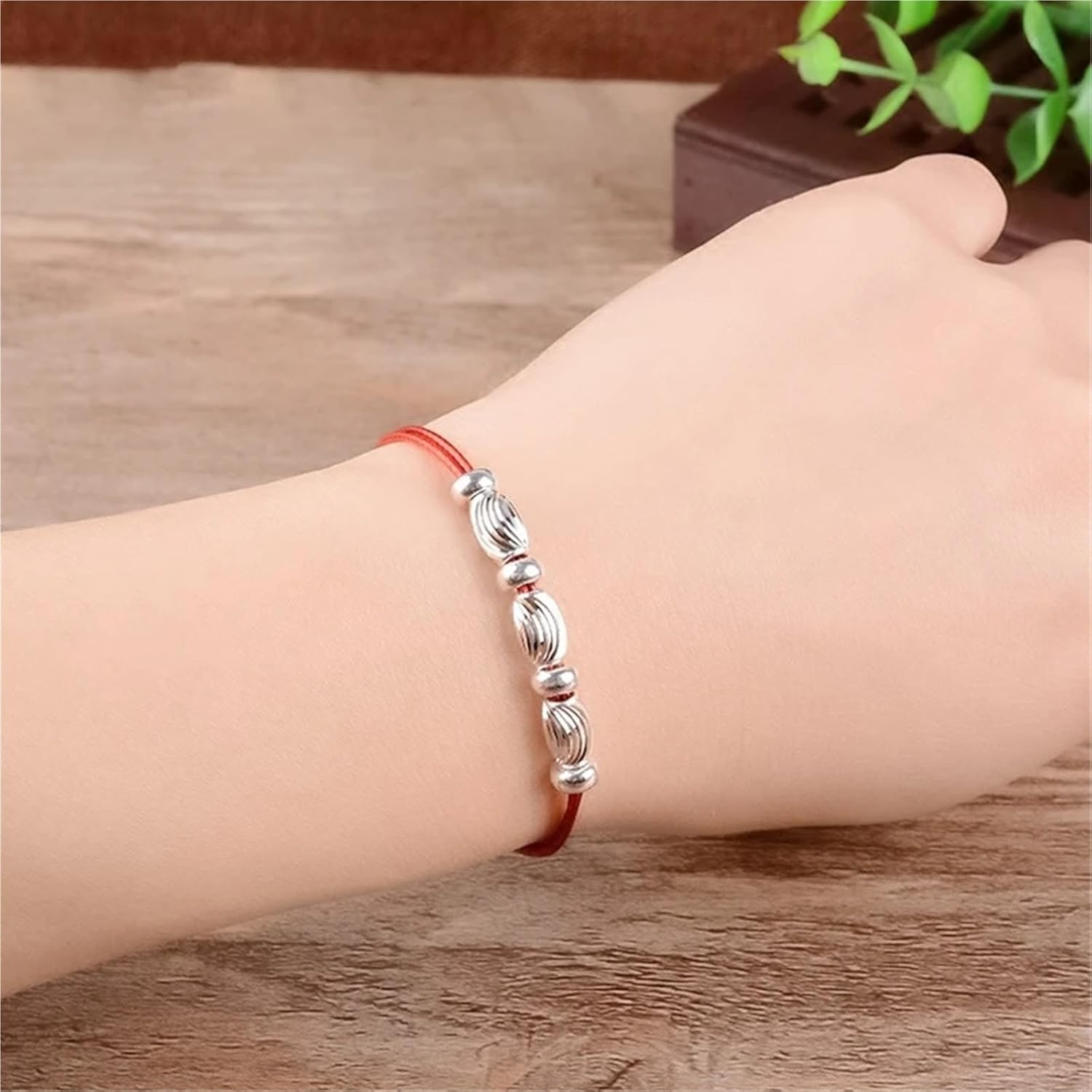 Beads for Jewelry Making 80PCS Silver Beads Flat Round Loose Spacer Large Hole Jewelry Making Findings Components(8mm)