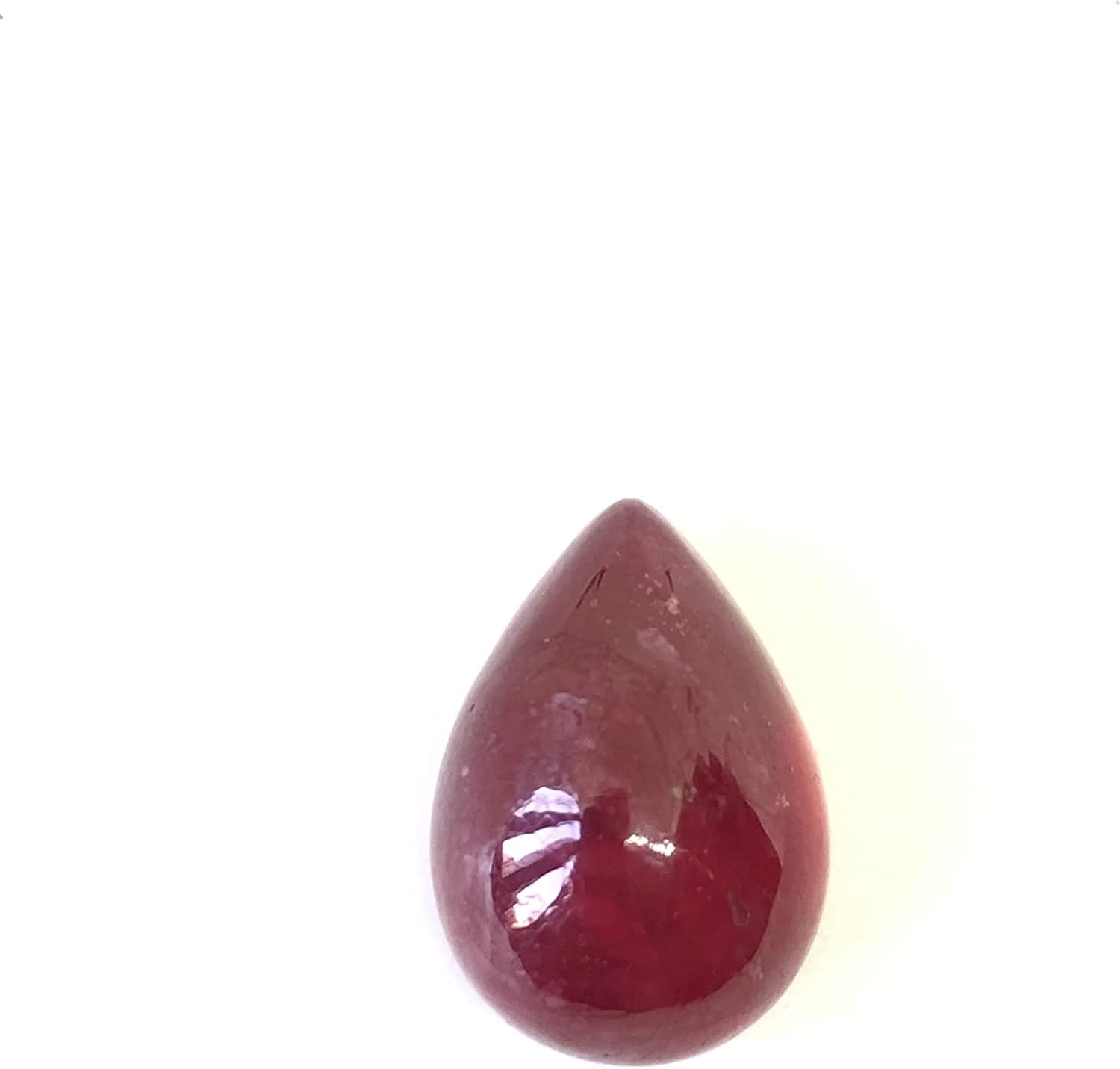 21.75 Ct Deep Red Ruby Pear Shape Cabochon Size 19x13 mm Attractive Fine Quality Most Popular Loose Gemstone Best For Making Pendant, Ring Jewelry